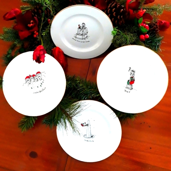 NEW Eight (8) Merry-Masterpieces 8"  Christmas Plates - Picture 1 of 13